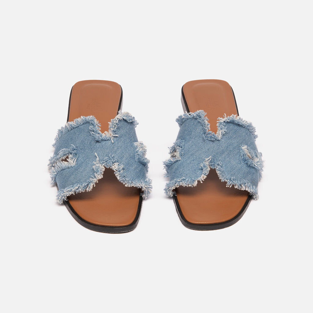 Hermes Denim Oran Sildes Shoes