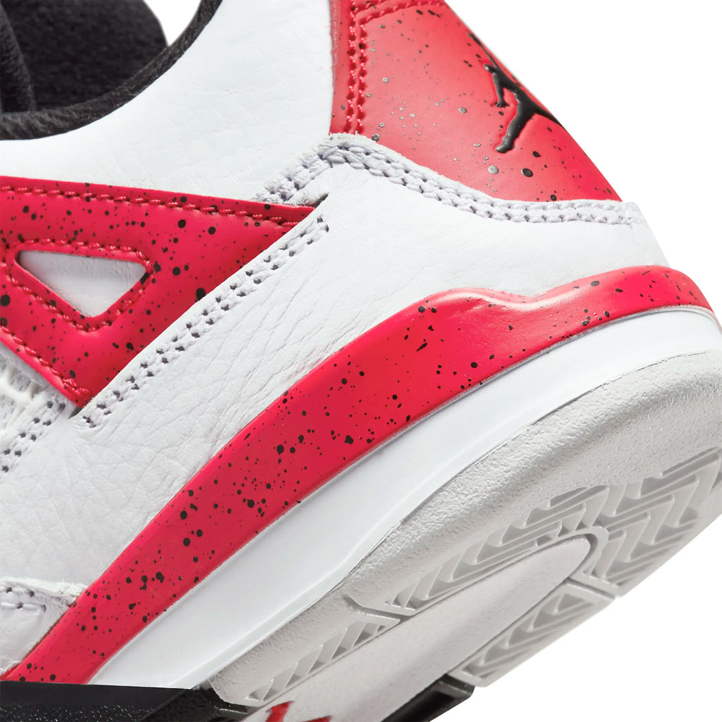 Air Jordan 4 Retro Red Cement (PS) Sneakers - White