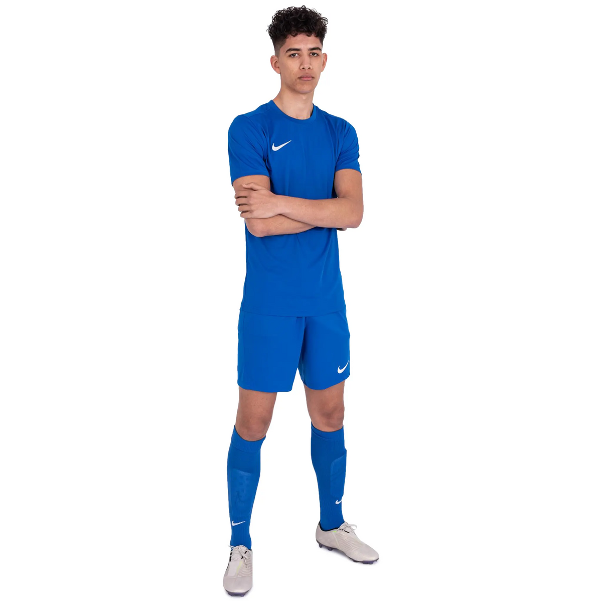 Nike Dri-FIT Park III Royal Blue White T-Shirt & Shorts