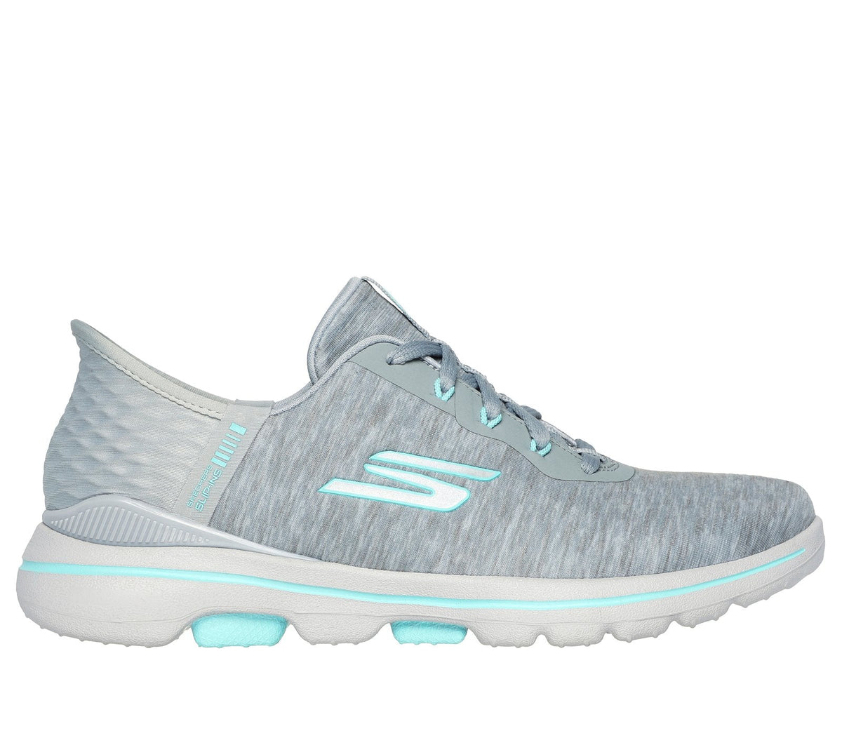 Skechers Slip-ins: GO GOLF WALK 5 - Slip-Ins, GRAY / AQUA